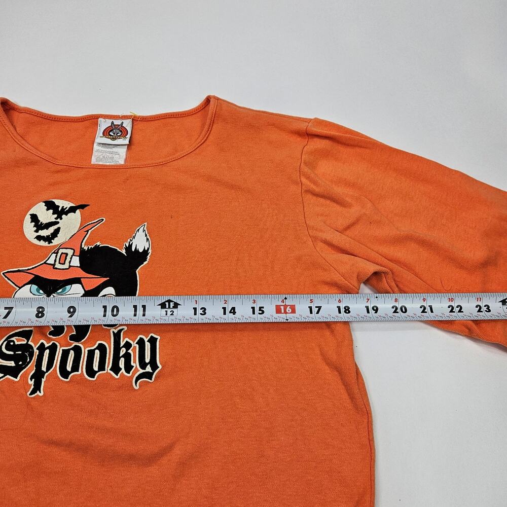 Vintage Halloween Sweatshirt Looney Tunes Spooky - Large - Picture 4 of 5